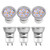 Kindeep GU10 LED Bulbs, 30W Halogen Bulbs Equivalent, 3W, 220LM, 2700K Warm White, 120° Beam Angle, MR11 Non-Dimmable LED Light Bulb 6-Pack