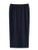 SheIn Women's Basic Plain Stretchy Ribbed Knit Split Full Length Skirt Deep Blue Large
