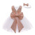 JieJieko Baby Dress Bowknot Wedding Party Birthday Pageant Sequin Gowns Flower Dresses with Headwear White