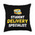 School Bus Driver Designs Student Delivery Specialist School Bus Driver Throw Pillow- 18x18- Multicolor