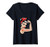 Womens Vaccinated Rosie the Riveter V-Neck T-Shirt