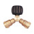 KIBOW Propane Y-Splitter Tee Adapter-100% Solid Brass-Work with BBQ Grills, Camping Stoves, Gas Burners, Propane Appliances