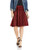 Star Vixen Women's Full Knee-Length Ponte Knit Skater- Black/red Houndstooth- Small