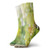 Fashion Compression Socks-White Wine Bottle Glass Young Vine And Bunch Of Grapes In Green Spring-Performance Polyester Cushioned Athletic Crew Socks for Running-Athletic -12 inch