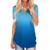 Women's Short Sleeve V-Neck Casual T-Shirt Tops Tie Dye/Gradient Color Summer Comfy Loose Tunic Tees Blouse - Limsea