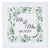 3dRose Black Mr. and Mrs. Est 2020 framed in green leaves and a gold. - Quilt Squares -qs_337537_4-