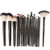 Goddessvan Makeup Brushes 18 Pieces Makeup Brush Set Make-up Toiletry Kit Wool Make Up Brush Set Tools -Black-