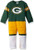 NFL Green Bay Packers Unisex-Baby Footysuit Coverall- Green- 18 Months