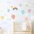 DECOWALL DWT-1801 Rainbow and Hot Air Balloons Plus DS-8030 Clouds Kids Wall Stickers Wall Decals Peel and Stick Removable Wall Stickers for Kids Nursery Bedroom Living Room decor