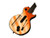 Orange Chrome Mirror Vinyl Decal Faceplate Mod Skin Kit for Nintendo Wii Guitar Hero III 3 -GH3- by System Skins