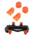 Beracah Thumb Stick Caps Grips L2 R2 Buttons Trigger Extenders for PS4 Controller Blue -Orange-