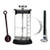 350ml Scale Mark Glass Coffee Cup Maker Cafetiere Filter French Press Kit