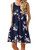 Women Casual T-Shirt Summer Dresses Floral Bohemian Dress Swing Boho Sundress Sleeveless with Pockets -Floral Navy White-Large- Women Casual T-Shirt Summer Dresses Floral Bohemian Dress Swing Boho Sundress Sleeveless with Pockets -Floral Navy White-Large-