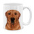 MUGBREW Cute Red Fox Labrador Retriever Dog Full Portrait Ceramic Coffee Gift Mug Tea Cup, 11 OZ