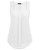 Grabsa Women's Chiffon Blouse Notch Neck Sleeveless Pleated Front Tank Top- White- Small Grabsa Women's Chiffon Blouse Notch Neck Sleeveless Pleated Front Tank Top- White- Small
