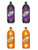 LUV BOX-Variety Crush pack - 2L - Pack of 4- Grape - Orange
