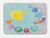 Ambesonne Space Bath Mat- Cartoon Sun Planets of Solar System Fun Celestial Chart Theme- Plush Bathroom Decor Mat with Non Slip Backing- 29.5inch X 17.5inch- Multicolor