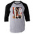 John F Kennedy by Norman Rockwell JFK Campaign Black M Raglan Baseball Tee Shirt