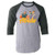 Pop Threads The Dude Abides Minimalist Gray M Raglan Baseball Tee Shirt