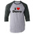 I Love Derry Maine Retro Horror Halloween Costume Gray S Raglan Baseball Tee Shirt