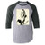 Vampire Mistress Sketch by Frank Frazetta Art Gray L Raglan Baseball Tee Shirt
