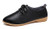 VenusCelia Women's Snug Oxfords Flats Shoe-7 M US-Black-