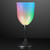 Frosted LED Wine Glass with Classy Black Base -Set of 4-