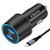 Cluvox 20W USB C Fast Car Charger- Compatible for iPhone 12 Pro Max/Mini/11/XS/X/XR/8/Plus/SE 2020/iPad/Air 3 Dual PD Automobile Charger Adapter with 3.3ft MFi Certified Nylon Cable-40W Total-