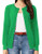 GRACE KARIN Women's Long Sleeve Button Down Crew Neck Classic Sweater Knit Cardigan-XL-Green-