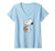 Womens Easter Snoopy Basket V-Neck T-Shirt