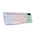 ildlor 104 Keys Keyboard Colorful Crack LED Illuminated Backlit USB Wired PC Rainbow Gaming Waterproof Keyboard