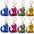 8 Pack Cat Party Favors Flip Sequin Glitter Mermaid Tail Keychains Kids Girls Birthday Party Supplies