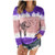 YAnGSale Top Women Casual Sweatshirt Printing Tie-Dye Blouse Fall Sweater O-Neck T-Shirt Comfy Pullover Long Sleeve Shirt -Purple- XXL-