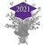 2021 Purple Silver Graduation Centerpiece -Each- by Partypro