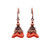 Burnt Orange Czech Glass Flower Earrings Burnt Orange Czech Glass Flower Earrings