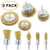 9Pcs Brass Coated Wire Brush Wheel & Cup Brush Set with 1/4-Inch Shank,Coated Wire Drill Brush Set Perfect For Removal of Rust/Corrosion/Paint - Reduced Wire Breakage and Longer Life