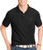 IZOD Mens Short Sleeve Pique Polo Shirt Large Black