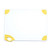 Winco CBN-1218YL- 12x18x1/2inch Rectangular Cutting Board with Yellow Rubber Grip Hook- Plastic Chopping Board -Yellow-