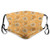 Windproof Mask-Tan and Brown- Ornamental Ottoman Garden Pattern with Tulips and Blossoming Flowers-Orange Tan Brown-Printed Facial Decorations for Unisex JP-2419