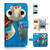 (for iPod Touch 5 6 / iTouch 5 6) Flip Wallet Case Cover & Screen Protector Bundle - A21273 Cartoon Turtle