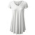 Meikosks Ladies Flowy Tops V Neck Short Sleeve T Shirt Solid Color Blouses Basic Pullover White