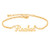 She1001 Personalized Name Ankle Bracelet for Women Custom Initial Link Bar Anklet Bracelet with Any Names 18K Gold Plated Customized Name Jewelry for Girls 6.7-10.7