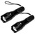 BESTSUN 2Pcs Tactical Flashlight Water Resistant Military Grade Tac Light with 5 Modes  and  Zoom Function- Ultra Bright T6 LED Adjustable Focus Torch Light for Camping Cycling