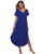 Alletya Womens Short Sleeve Long Nightgown V-Neck Night Dress Loungewear Cotton Sleepshirt Chemise Sleep Dress Women's Nightgowns-Navy Blue-XL- Alletya Womens Short Sleeve Long Nightgown V-Neck Night Dress Loungewear Cotton Sleepshirt Chemise Sleep Dress Women's Nightgowns-Navy Blue-XL-