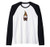 Easter Gnome with Leopard Print Hat and Easter Eggs Basket Raglan Baseball Tee
