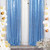 Baby Blue Sequin Curtains 2 Panels 2FTx8FT Glitter Sequin Backdrop Curtains Christmas Party Backdrop Sequence Curtains for Wedding Sequin Backdrop Drapes -2FTx8FT- Baby Blue-