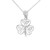 925 Sterling Silver Irish Shamrock Pendant Necklace with Celtic Trinity Knot -20inch-