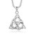 SQKXKLCZ 925 Sterling Silver Good Luck Irish Triangle Celtic Knot Vintage Pendant Necklace -style2-