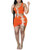 Womens 2 Piece Outfits Sexy Lace Up Sleeveless Crop Tops Bandage Bodycon Mini Skirt Sets Party Clubwear Dress Orange