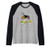 Husky Bunny Dog With Easter Eggs Basket Butterflies Raglan Baseball Tee